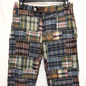Ralph Lauren Indigo plaid patchwork trouser